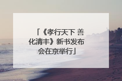 《孝行天下 善化清丰》新书发布会在京举行