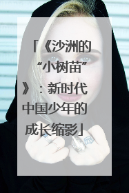《沙洲的“小树苗”》：新时代中国少年的成长缩影
