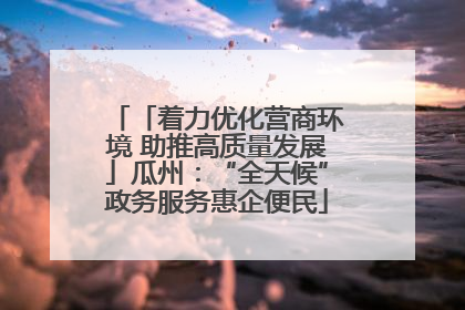 「着力优化营商环境 助推高质量发展」瓜州：“全天候”政务服务惠企便民