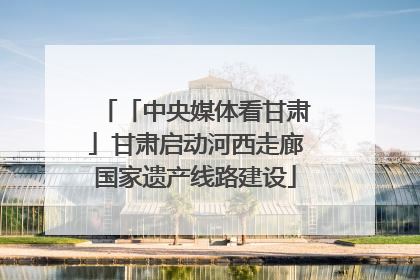 「中央媒体看甘肃」甘肃启动河西走廊国家遗产线路建设