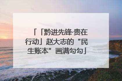 「黔进先锋·贵在行动」赵大志的“民生账本”画满勾勾