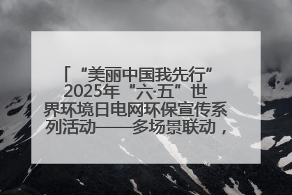 “美丽中国我先行” 2025年“六·五”世界环境日电网环保宣传系列活动——多场景联动，共筑生态发展新图景