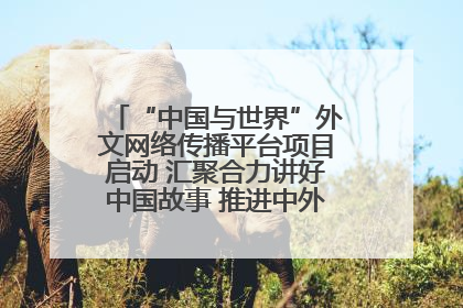 “中国与世界”外文网络传播平台项目启动 汇聚合力讲好中国故事 推进中外文明交流互鉴