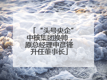 “头号央企”中核集团换帅，原总经理申彦锋升任董事长