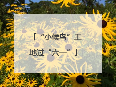 “小候鸟”工地过“六一”