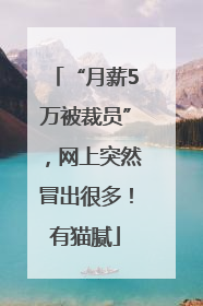 “月薪5万被裁员”，网上突然冒出很多！有猫腻