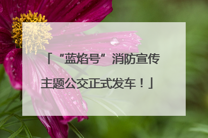 “蓝焰号”消防宣传主题公交正式发车！