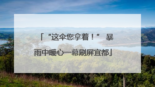 “这伞您拿着！” 暴雨中暖心一幕刷屏宜都