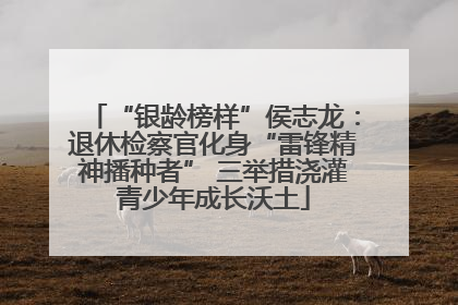 “银龄榜样”侯志龙：退休检察官化身“雷锋精神播种者” 三举措浇灌青少年成长沃土