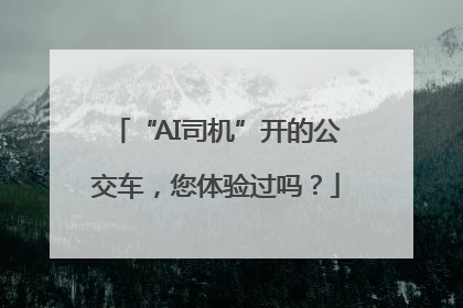 “AI司机”开的公交车，您体验过吗？