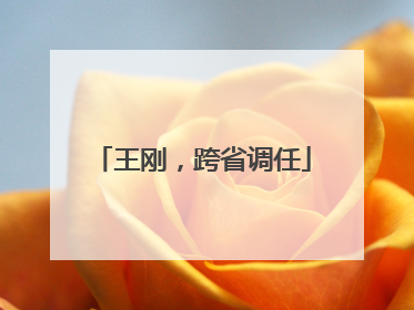 王刚，跨省调任