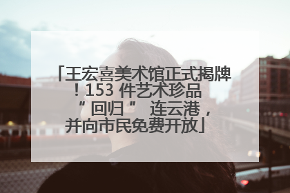 王宏喜美术馆正式揭牌！153 件艺术珍品 “ 回归 ” 连云港，并向市民免费开放