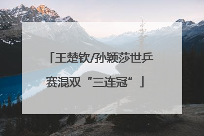 王楚钦/孙颖莎世乒赛混双“三连冠”