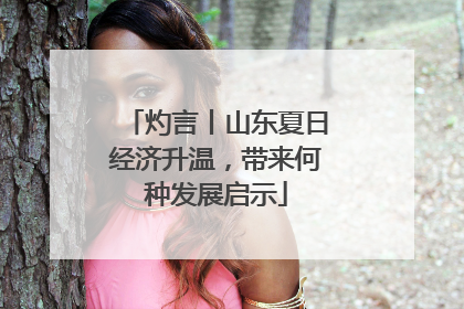 灼言丨山东夏日经济升温，带来何种发展启示
