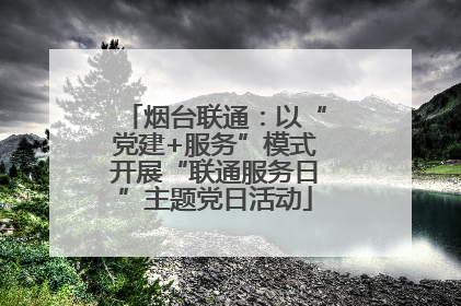 烟台联通：以“党建+服务”模式开展“联通服务日”主题党日活动