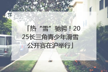 热“雪”驰骋！2025长三角青少年滑雪公开赛在沪举行