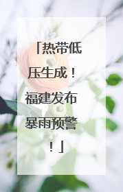 热带低压生成！福建发布暴雨预警！