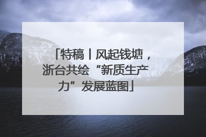 特稿丨风起钱塘，浙台共绘“新质生产力”发展蓝图