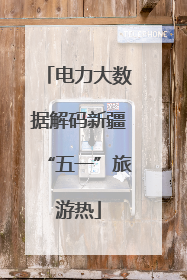 电力大数据解码新疆“五一”旅游热