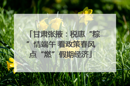 甘肃张掖：税惠“粽”情端午 看政策春风点“燃”假期经济