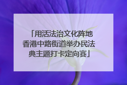 用活法治文化阵地 香港中路街道举办民法典主题打卡定向赛