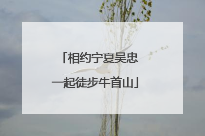 相约宁夏吴忠 一起徒步牛首山