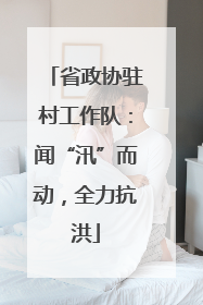 省政协驻村工作队：闻“汛”而动，全力抗洪