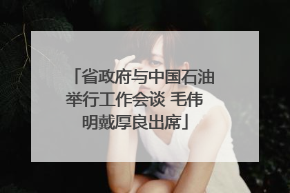 省政府与中国石油举行工作会谈 毛伟明戴厚良出席