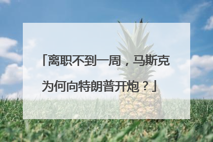 离职不到一周，马斯克为何向特朗普开炮？