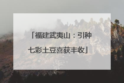 福建武夷山：引种七彩土豆喜获丰收