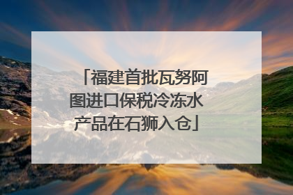 福建首批瓦努阿图进口保税冷冻水产品在石狮入仓