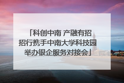 科创中南 产融有招 招行携手中南大学科技园举办银企服务对接会