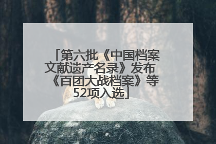 第六批《中国档案文献遗产名录》发布《百团大战档案》等52项入选