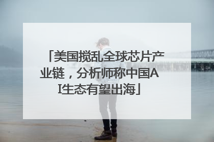 美国搅乱全球芯片产业链，分析师称中国AI生态有望出海