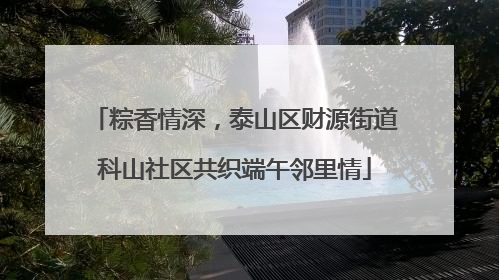 粽香情深，泰山区财源街道科山社区共织端午邻里情