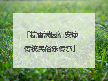 粽香满园祈安康 传统民俗乐传承