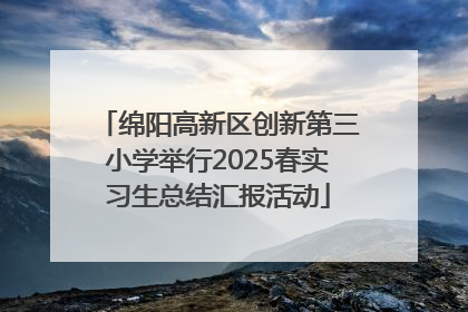 绵阳高新区创新第三小学举行2025春实习生总结汇报活动