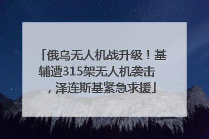 俄乌无人机战升级！基辅遭315架无人机袭击，泽连斯基紧急求援