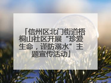 信州区北门街道梧桐山社区开展“珍爱生命，谨防溺水”主题宣传活动