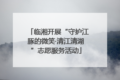 临湘开展“守护江豚的微笑·清江清湖”志愿服务活动