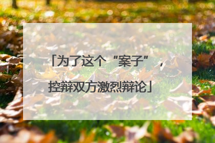 为了这个“案子”，控辩双方激烈辩论