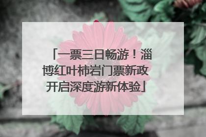 一票三日畅游！淄博红叶柿岩门票新政开启深度游新体验