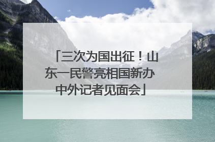 三次为国出征！山东一民警亮相国新办中外记者见面会