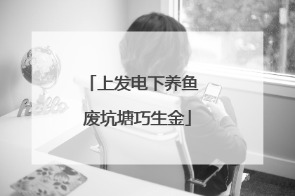 上发电下养鱼 废坑塘巧生金