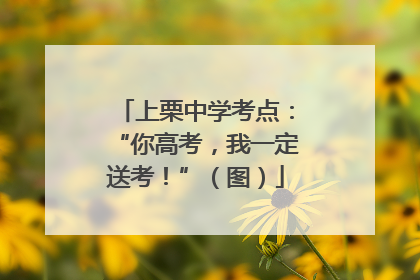 上栗中学考点：“你高考，我一定送考！”（图）