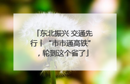 东北振兴 交通先行丨“市市通高铁”，轮到这个省了