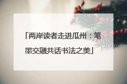 两岸读者走进瓜州：笔墨交融共话书法之美