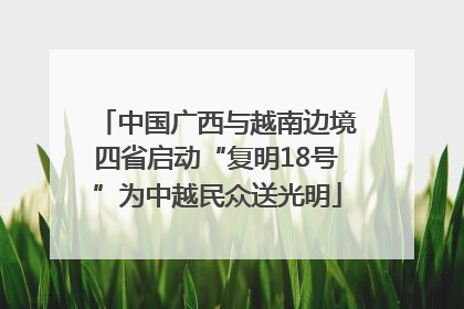 中国广西与越南边境四省启动“复明18号”为中越民众送光明