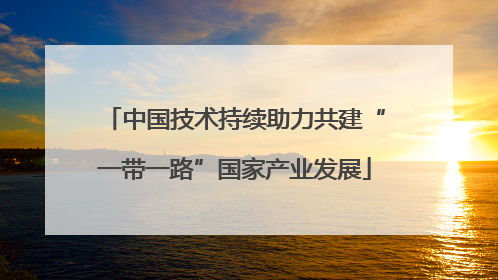 中国技术持续助力共建“一带一路”国家产业发展