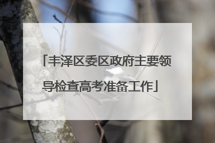 丰泽区委区政府主要领导检查高考准备工作
